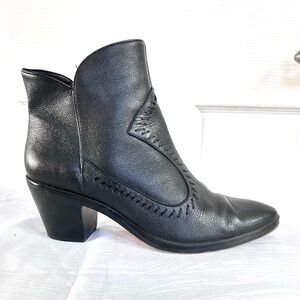 Rebecca Minkoff Lulu Black Leather Western Ankle Boots - Size 7.5